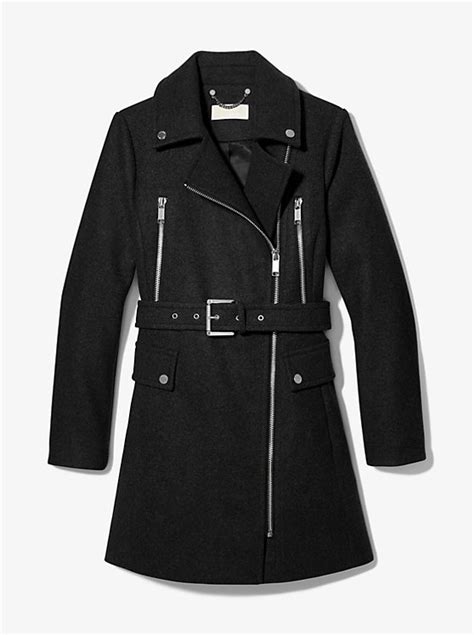 michael michael kors wool blend oversized coat|Michael Kors zip closure coats.